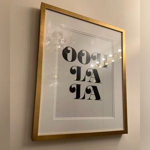 Ooh La La Black Art Print in Gold Frame
12x16 inches